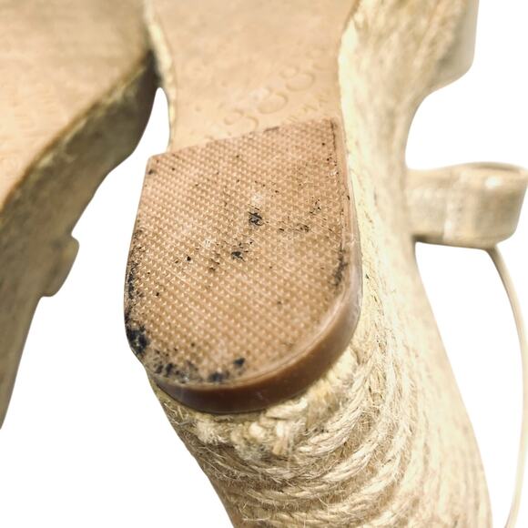 Calvin Klein Emmah Espadrille Wedge Platform Sandals Cage Ankle Strap sz 8 M - Picture 5 of 12